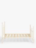 Wrought Iron And Brass Bed Co. Lily Iron Bed Frame, Double, Cream