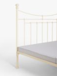 Wrought Iron And Brass Bed Co. Lily Iron Non Sprung Platform Top Bed Frame, King Size, Cream