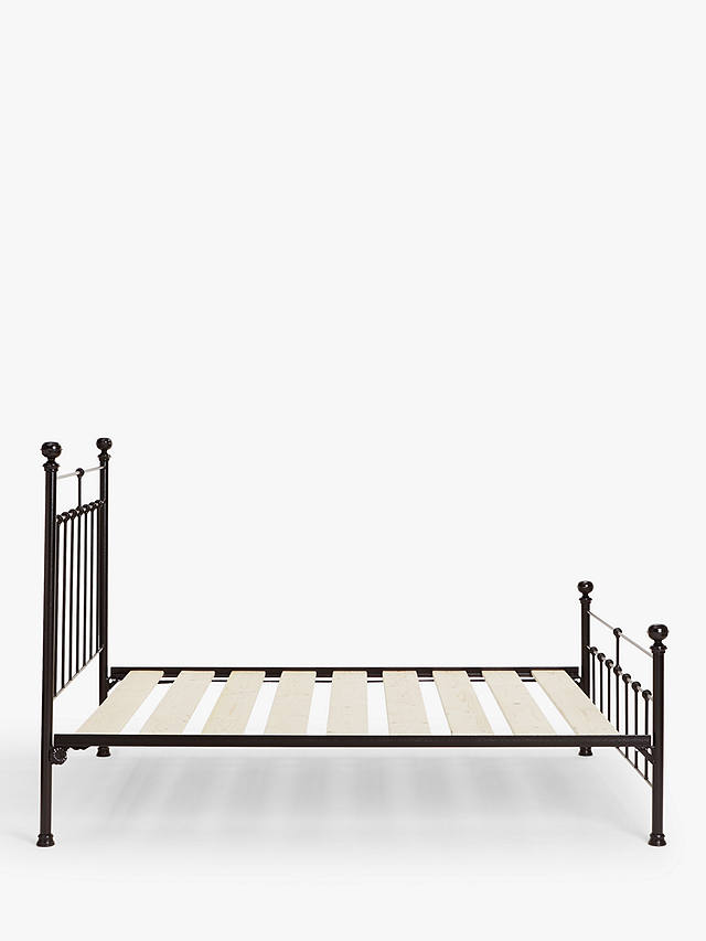 Wrought Iron And Brass Bed Co. Sophie Iron Bed Frame, Double, Black