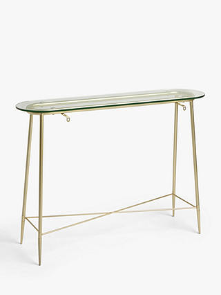 Swoon Urella Glass Console Table Clear, Tall Glass Console Table