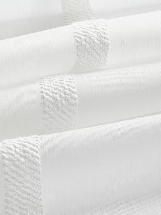 John Lewis Woven Stripe Voile Fabric, White