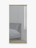 John Lewis Elstra 100cm Wardrobe with Mirrored Hinged Doors, Mirror/Bianco Oak