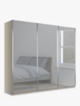 John Lewis Elstra 250cm Wardrobe with Mirrored Sliding Doors, Pebble Grey