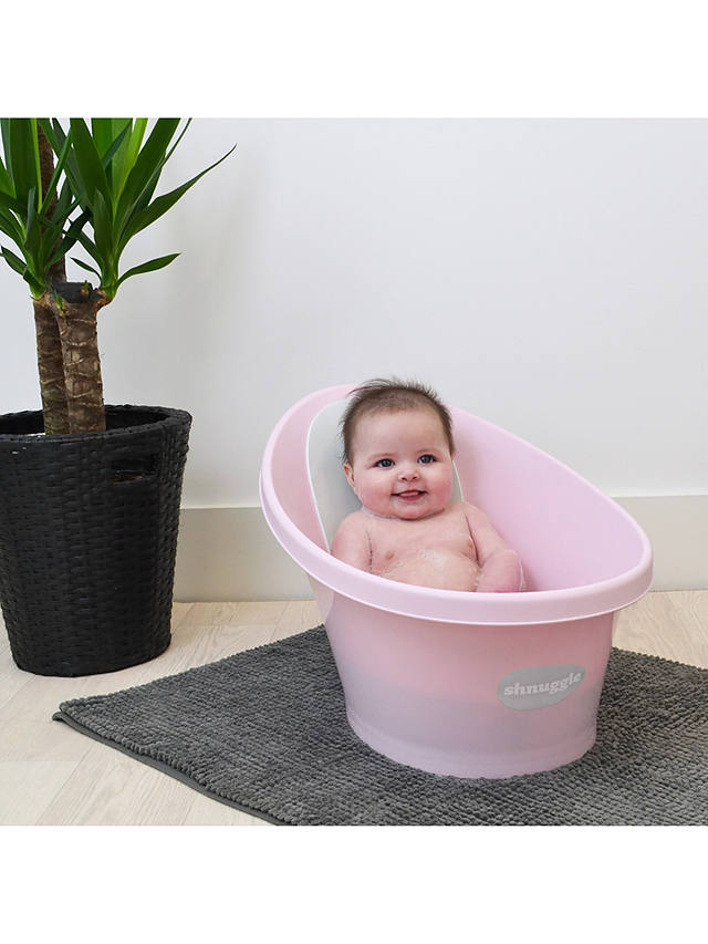 Shnuggle Baby Bath With Plug, Rose
