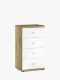 John Lewis Elstra 4 Drawer Glass Front Chest