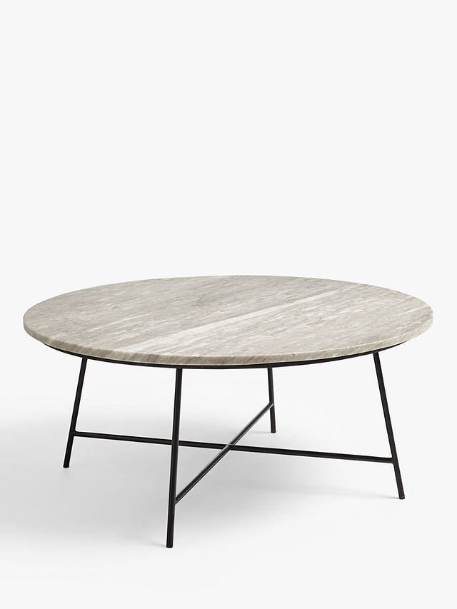 John Lewis Partners Shadow Marble, Cream Marble Coffee Table Set