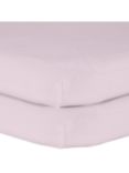 John Lewis GOTS Organic Cotton Fitted Bedside Crib Sheet, Pack of 2, 50 x 83cm, Pink