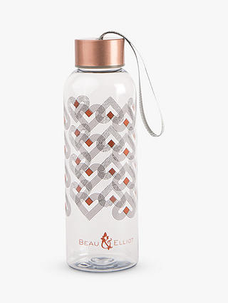 Beau & Elliot Vibe Hearts Drinks Bottle, 500ml, Clear/Red