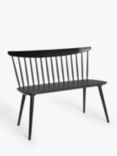 ANYDAY John Lewis & Partners Spindle 2 Seater Bench, Black