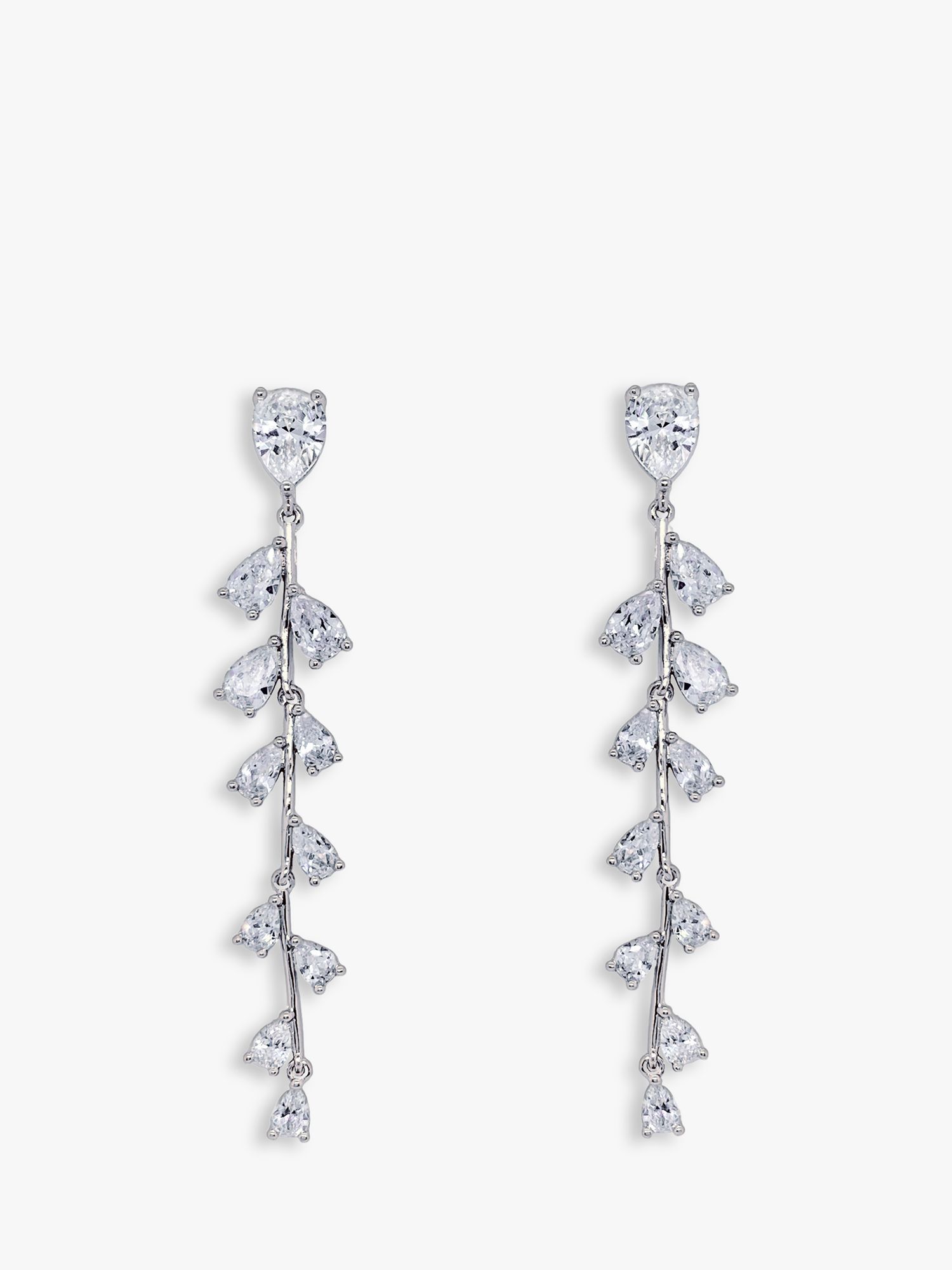 Ivory & Co. Willow Drop Earrings, Silver at John Lewis & Partners