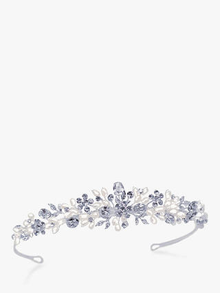 Ivory & Co. Melody Freshwater Pearl and Cubic Zirconia Tiara, Silver