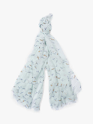 Barbour Seagull Print Wrap, Mid Blue