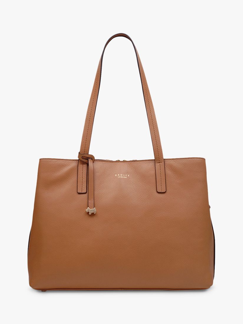 Radley Dukes Place Leather Large Open Top Work Bag, Dark Butter at John  Lewis & Partners