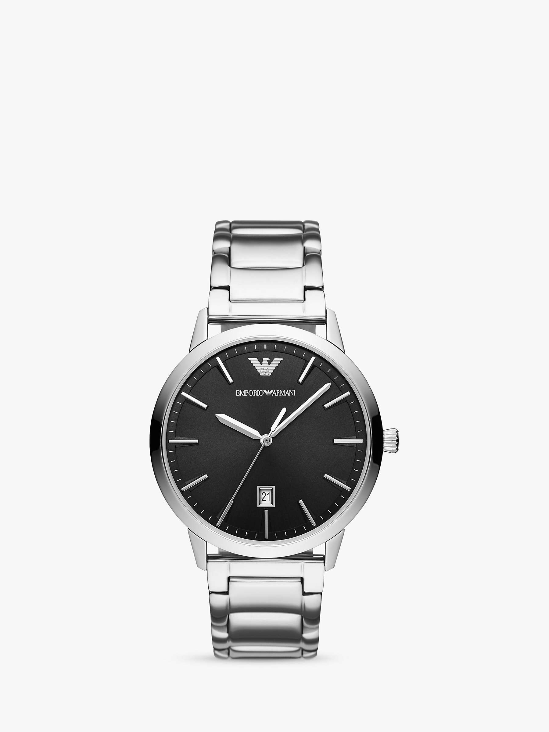 Buy Emporio Armani Men's Date Bracelet Strap Watch Online at johnlewis.com