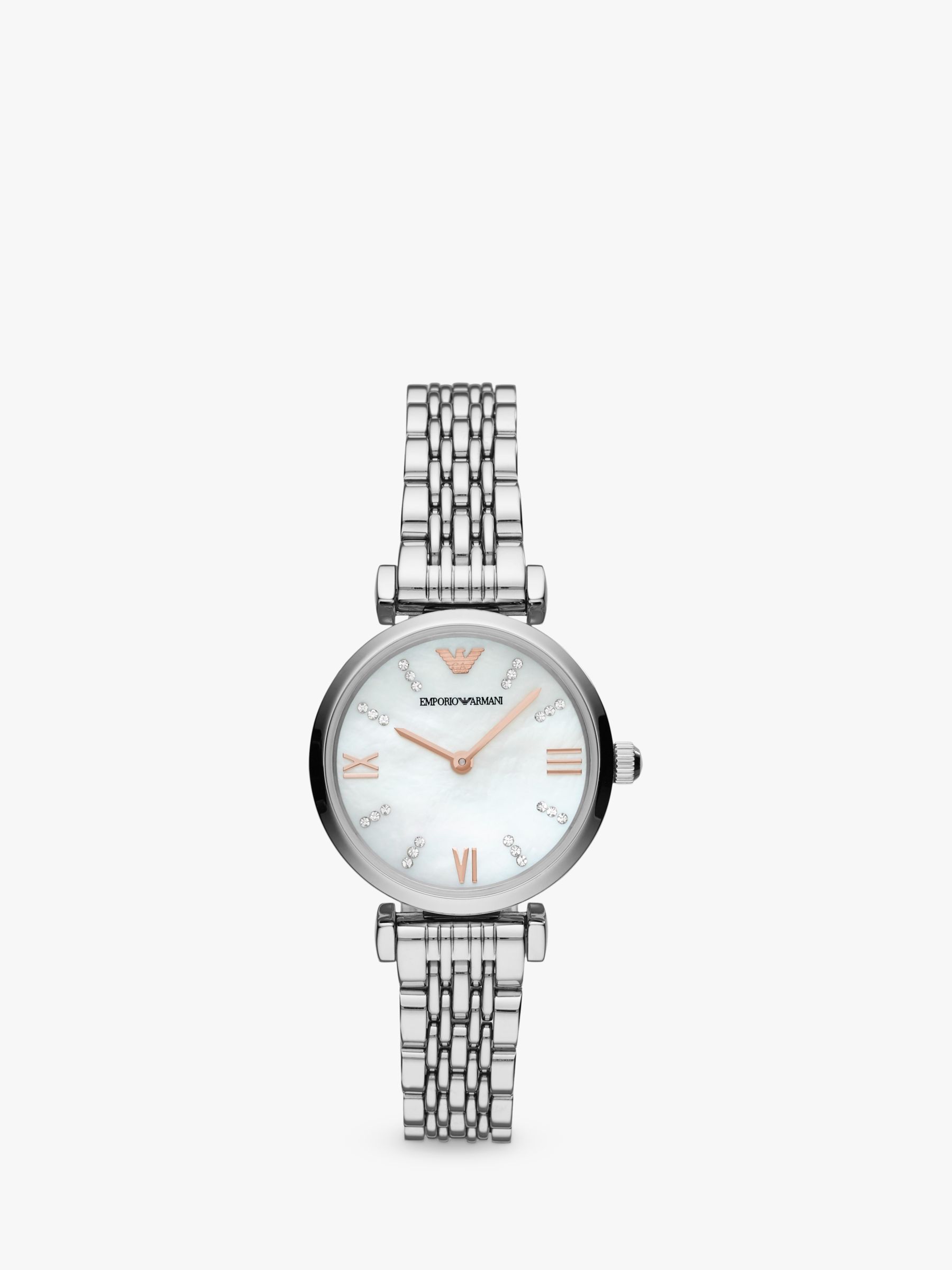emporio armani mother of pearl watch
