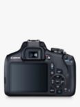 Canon EOS 2000D Digital SLR Camera with 18-55mm III DC Lens, 1080p Full HD, 24.1MP, Wi-Fi, NFC, Optical Viewfinder, 3" LCD Screen, Black
