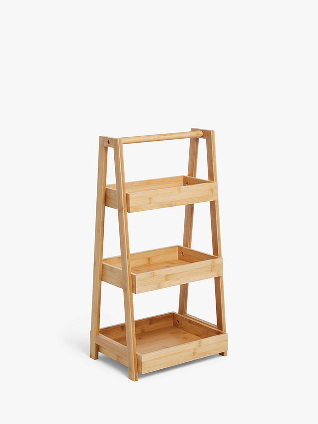 John Lewis ANYDAY Bamboo 3 Tier Bathroom Caddy, Large