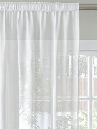 John Lewis & Partners Plain Voile Fabric, White