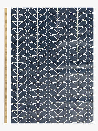 Orla Kiely Linear Stem PVC Tablecloth Fabric, Navy