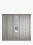 John Lewis Marlow 250cm Hinged Door Wardrobe with Mirror & 3 Drawers