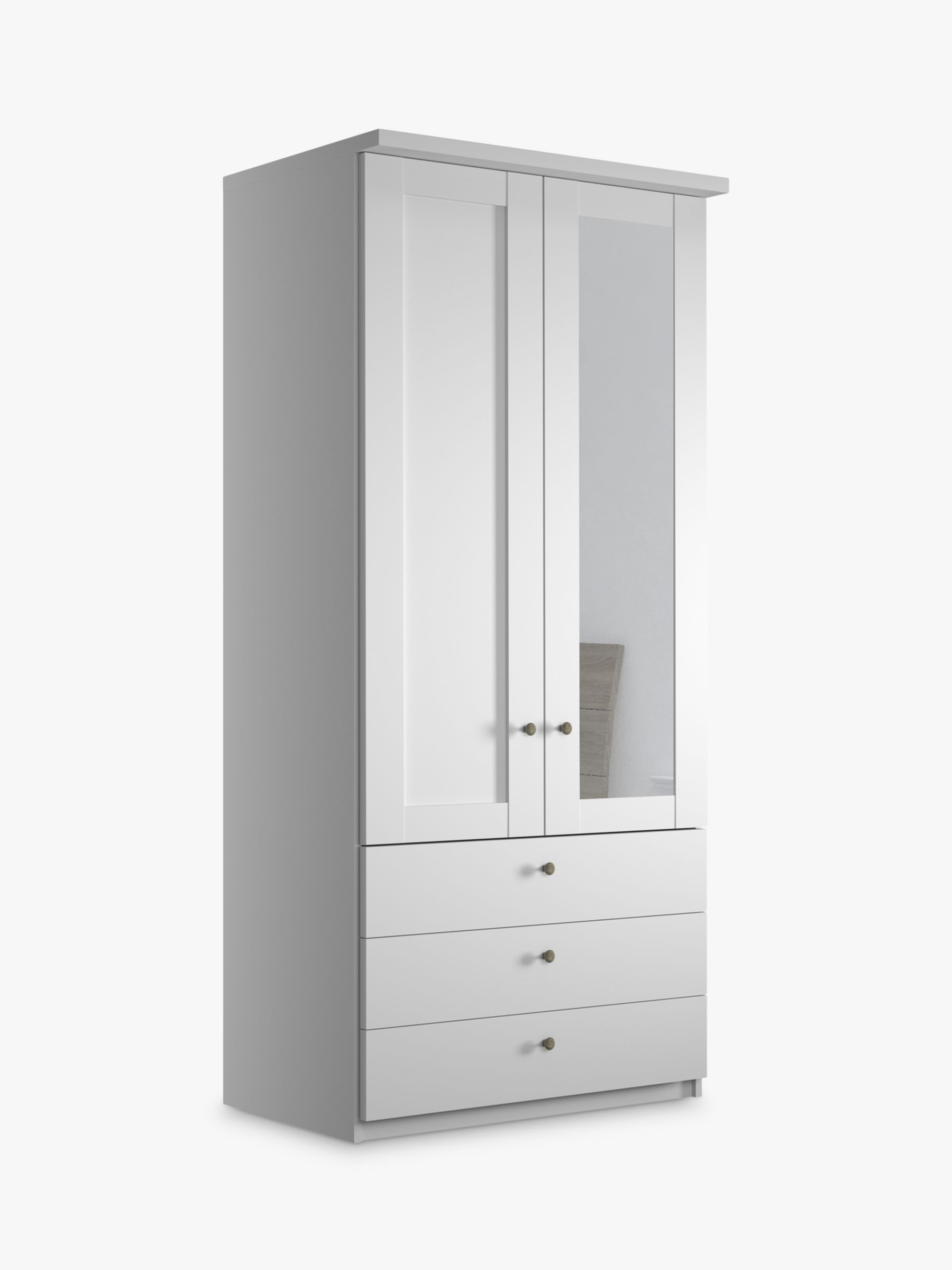 Photo of John lewis marlow 100cm hinged wardrobe with right mirror & 3 drawers