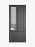 John Lewis Marlow 100cm Hinged Wardrobe with Left Mirror & 3 Drawers