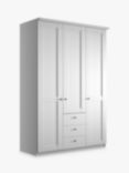 John Lewis Marlow 150cm Hinged Door Wardrobe with 3 Drawers, Off White