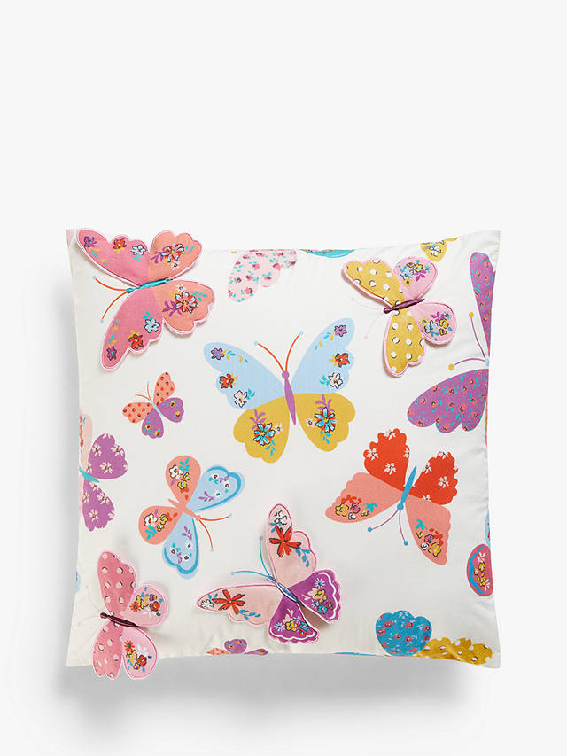 little home at John Lewis Butterflies 3D Cushion, Multi