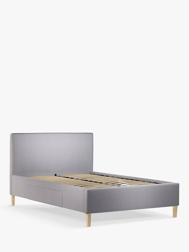 John Lewis & Partners Emily 2 Drawer Storage Upholstered Bed Frame, Double, Topaz Grey