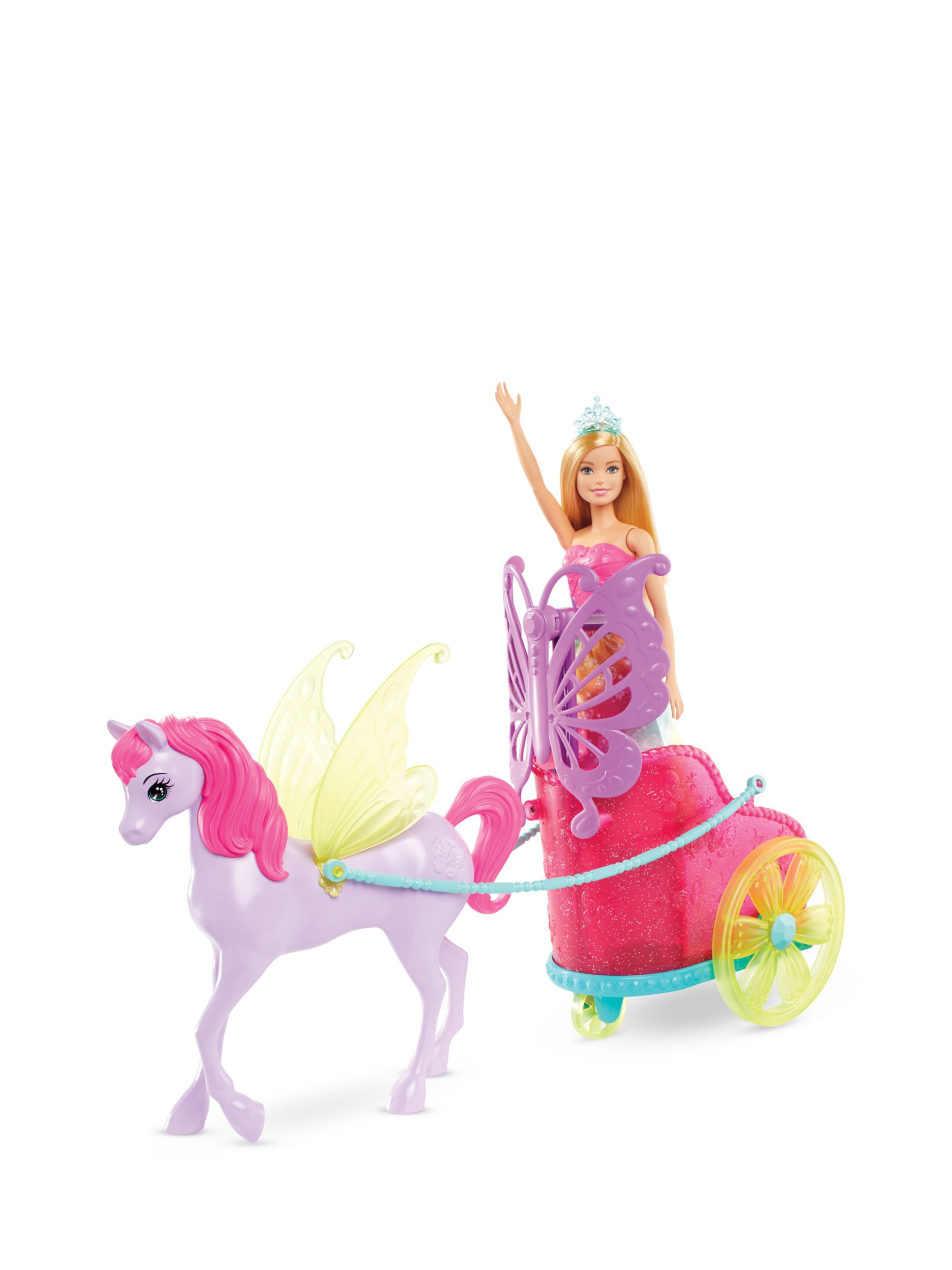 barbie dreamtopia carriage and princesses