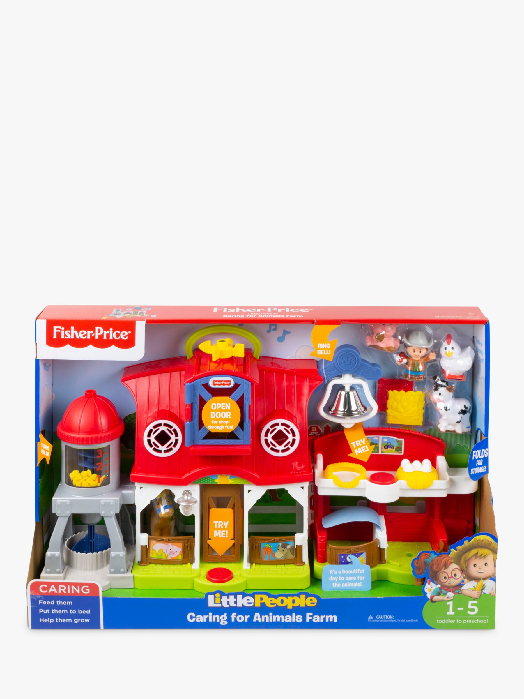 little people caring for animals farm playset