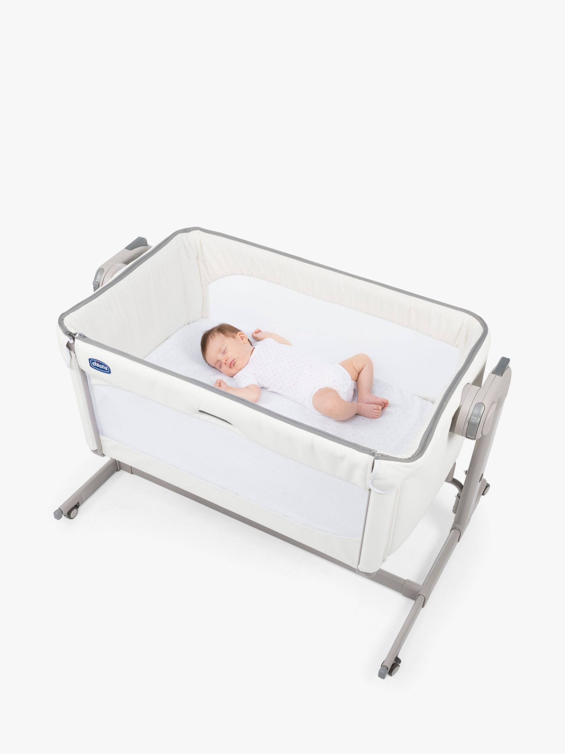 Chicco Next 2 Me Magic Bedside Crib White Snow At John Lewis