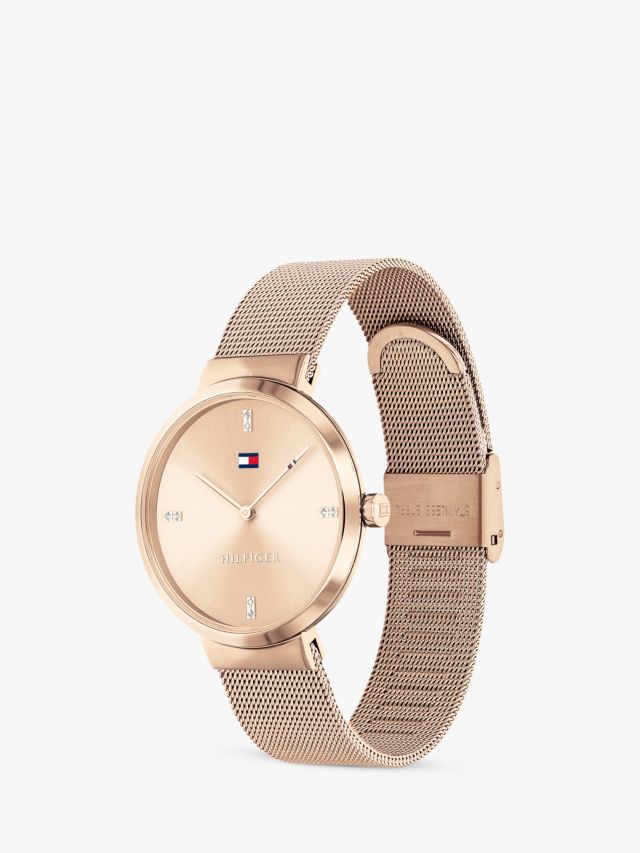 Rose gold tommy outlet hilfiger women's watch