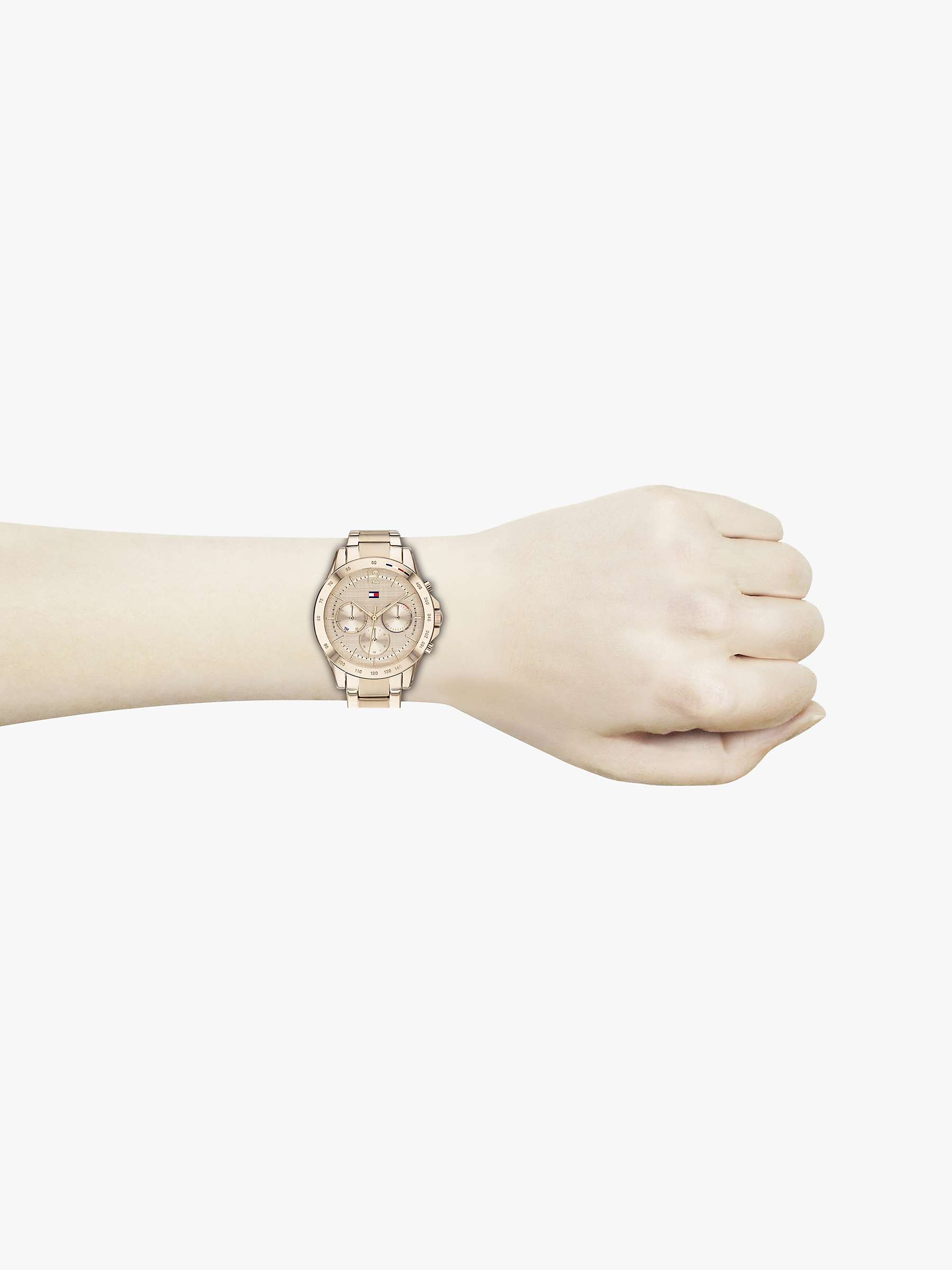 Buy Tommy Hilfiger 1782197 Women's Chronograph Bracelet Strap Watch, Rose Gold Online at johnlewis.com