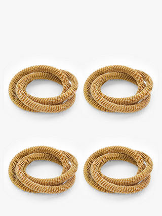 John Lewis Metallic Loops Napkin Rings, Set of 4
