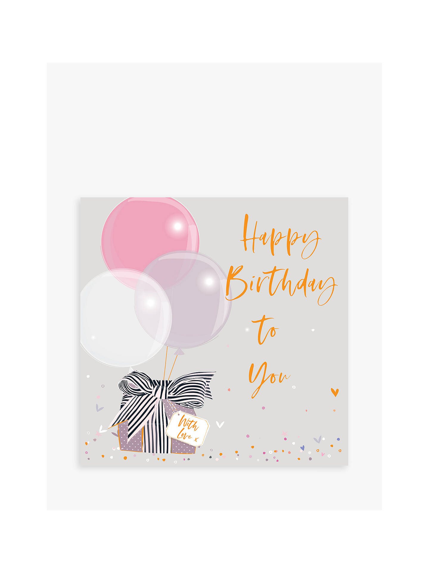 Belly Button Designs Gift & Balloons Birthday Card at John Lewis & Partners