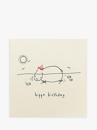 Ruth Jackson Hippo Birthday Card