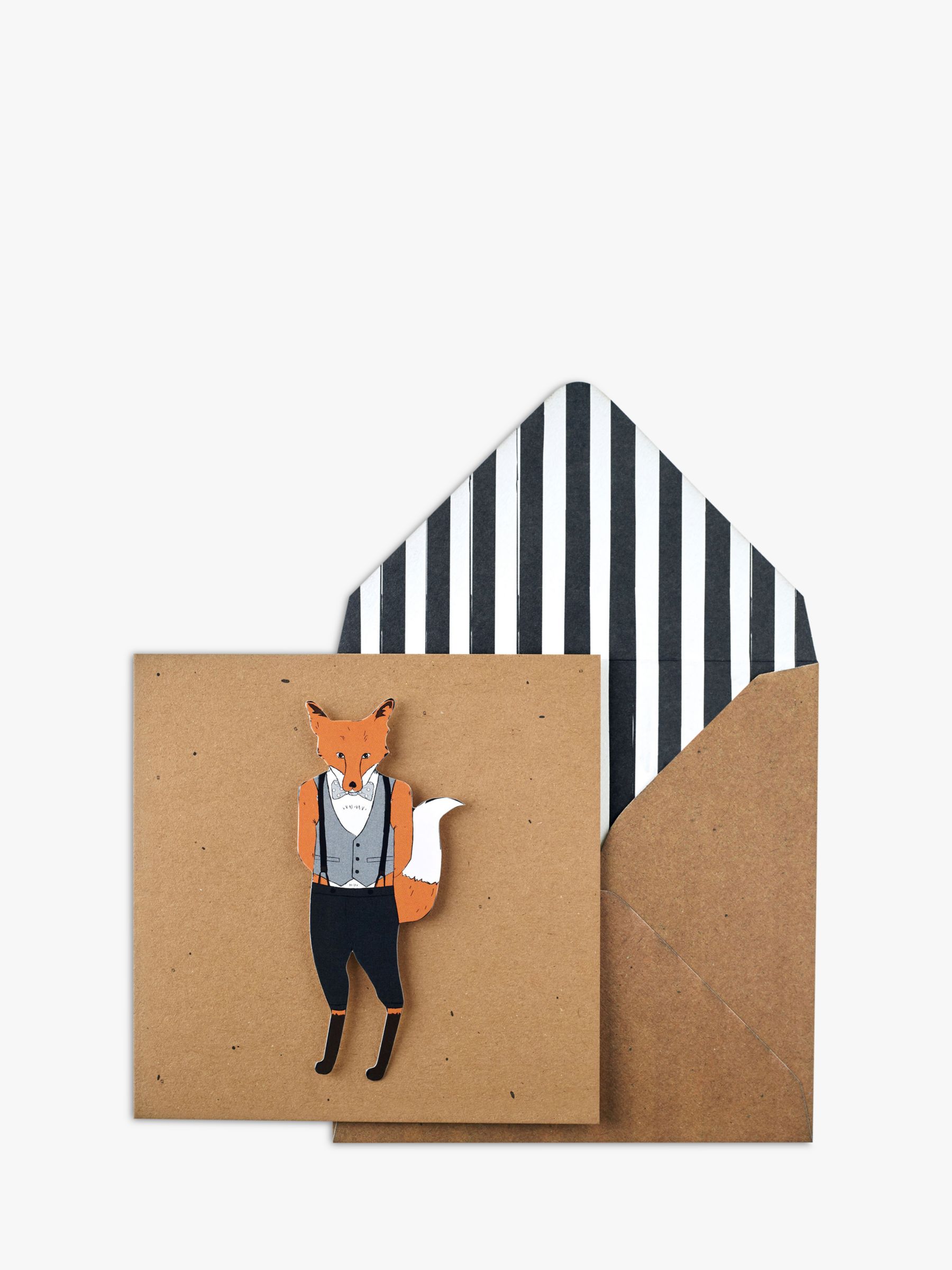 Tache Crafts 3D Fox Blank Greeting Card