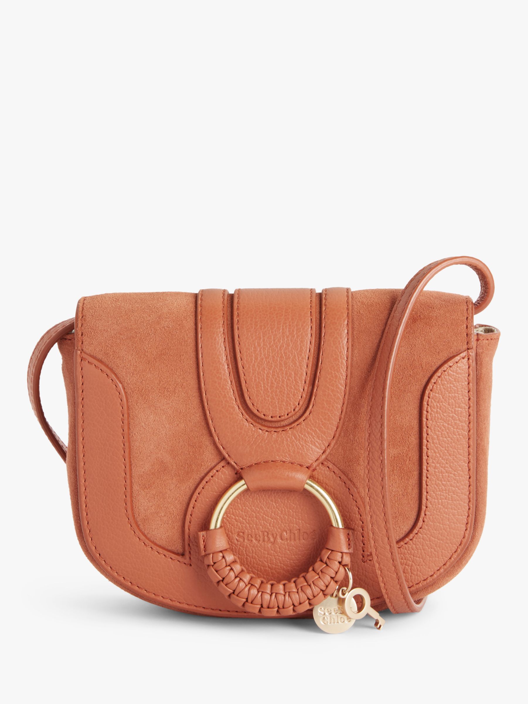 See By Chloé Mini Hana Suede Leather Satchel Bag, Brick Red at John ...