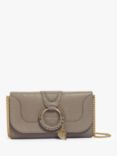 See By Chloé Hana Large Leather Chain Purse, Motty Grey