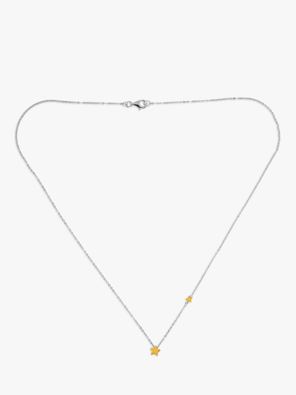 Nina B Tiny Star Chain Necklace, Silver/Gold