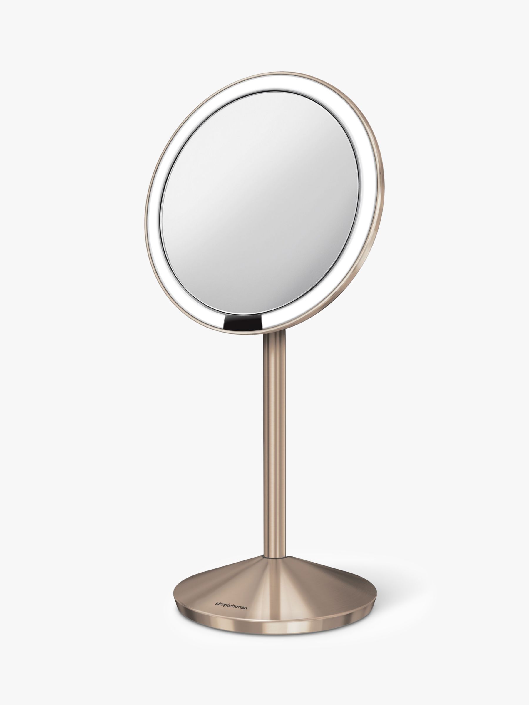 simplehuman mini sensor travel magnifying pedestal mirror