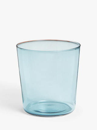 ANYDAY John Lewis & Partners Colour Pop Glass Tumbler, 360ml, Fjord Blue