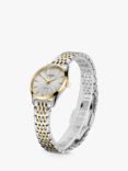 Rotary LB08011/02 Women's Ultra Slim Bracelet Strap Watch, Silver/Gold
