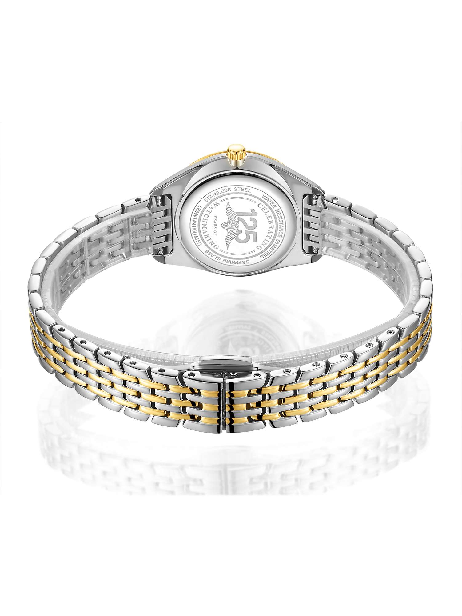 Buy Rotary LB08011/02 Women's Ultra Slim Bracelet Strap Watch, Silver/Gold Online at johnlewis.com