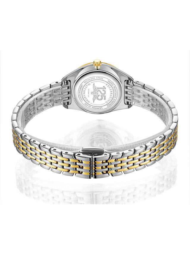 Rotary LB08011/02 Women's Ultra Slim Bracelet Strap Watch, Silver/Gold