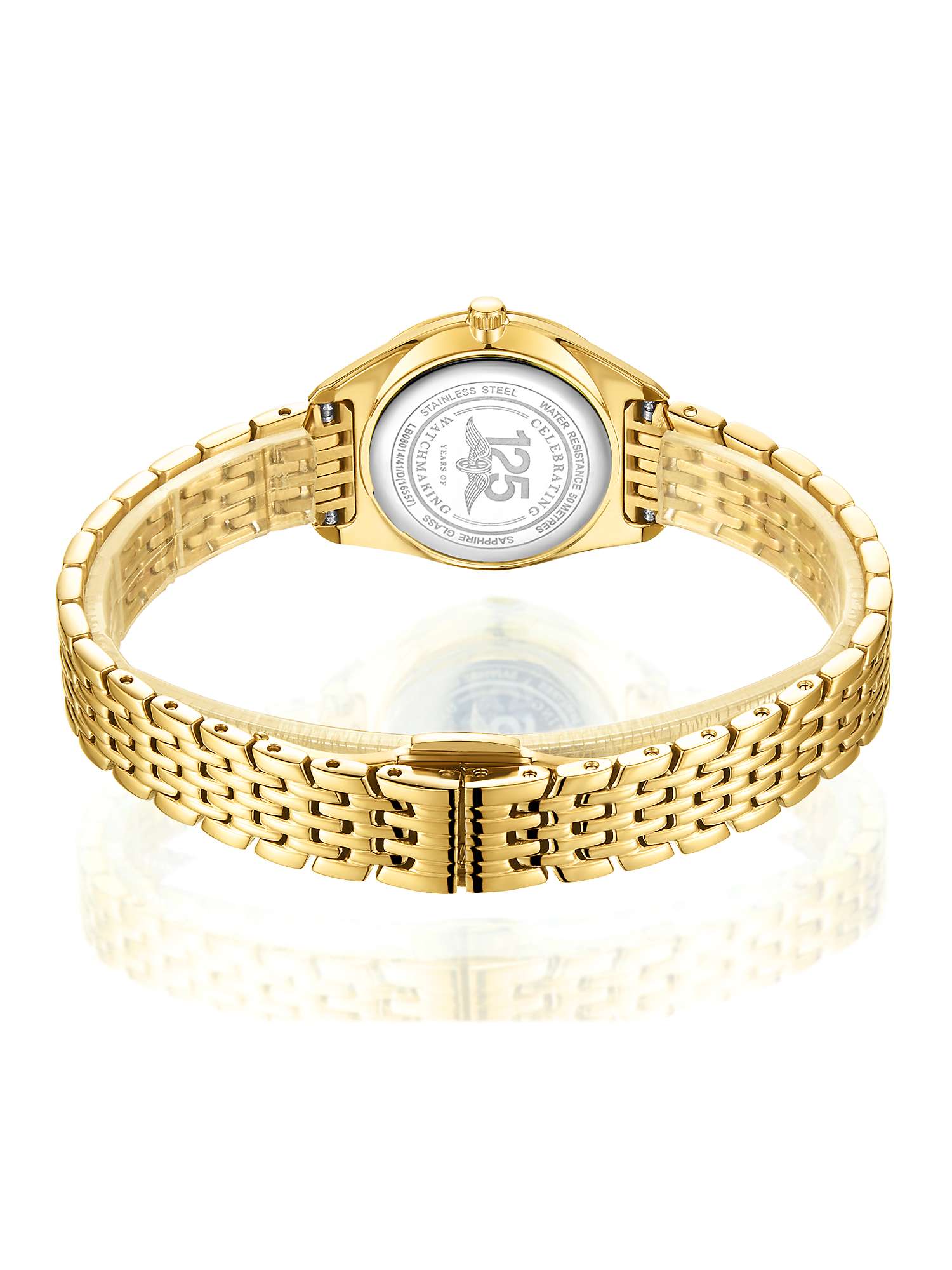 Buy Rotary LB08013/01 Women's Ultra Slim Bracelet Strap Watch, Gold/White Online at johnlewis.com