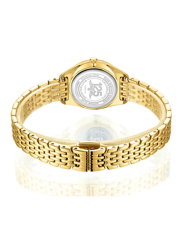 Rotary LB08013/01 Women's Ultra Slim Bracelet Strap Watch, Gold/White