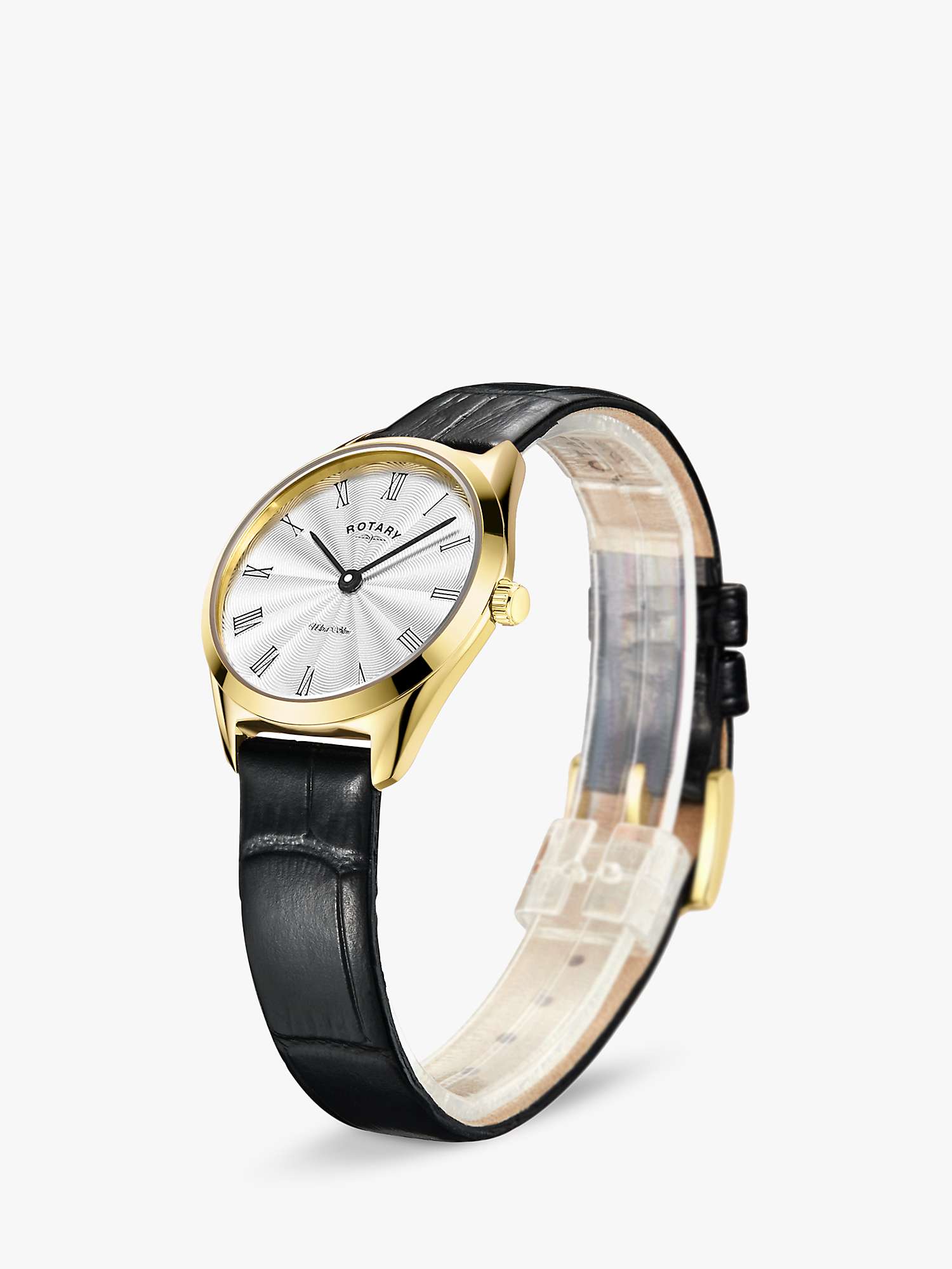 Buy Rotary Women's Ultra Slim Leather Strap Watch Online at johnlewis.com