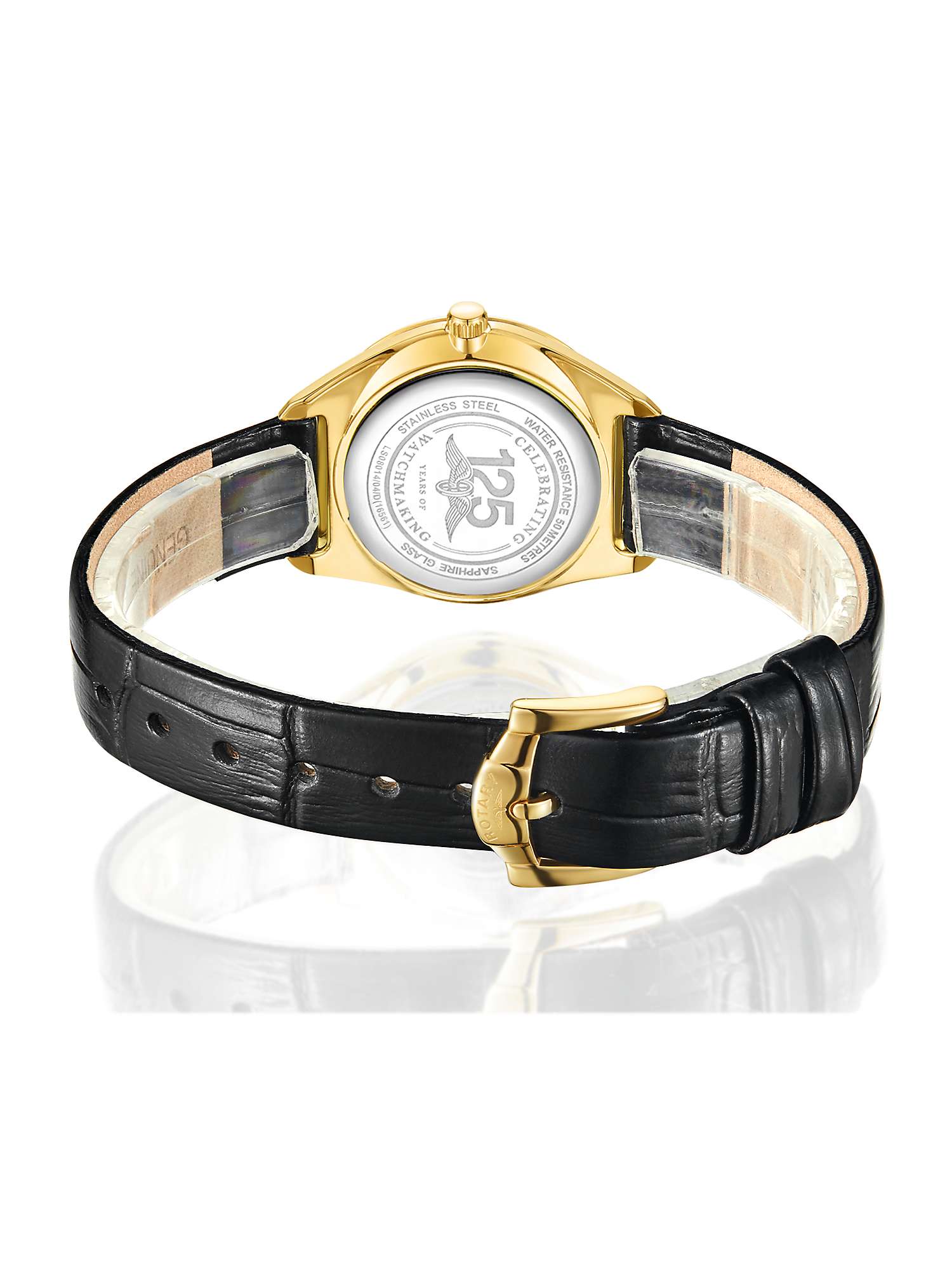 Buy Rotary Women's Ultra Slim Leather Strap Watch Online at johnlewis.com